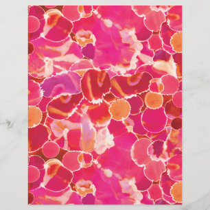 Folha de Papel Aquarela Abstrata Rosa Vermelho Cor