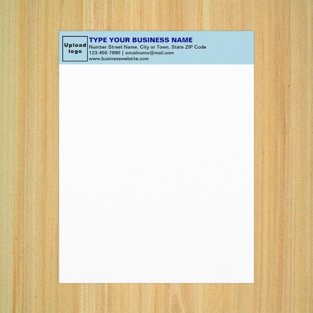 Folha de Papel Azul Claro para Empresas (Business light blue letterhead on paper sheet.)