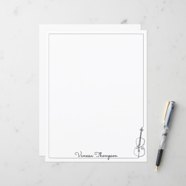 Folha de papel Clássica Violin Cello (Frente/Verso In Situ)