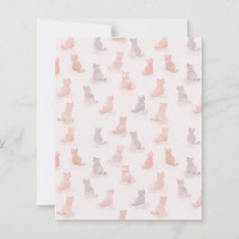 Folha de Papel com Padrão de Gato Macio