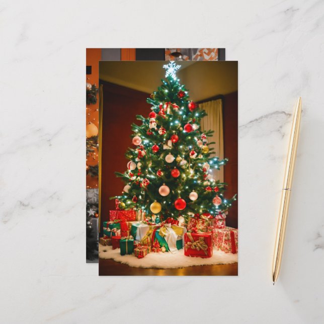 Folha de papel da árvore de guarda-chuva (Frente/Verso In Situ)