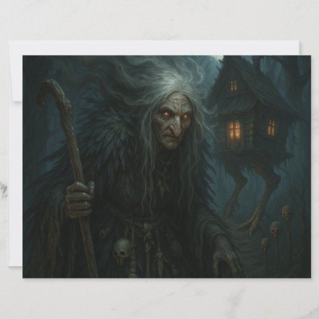 Folha de Papel da Floresta Encantada da Baba Yaga (Frente)