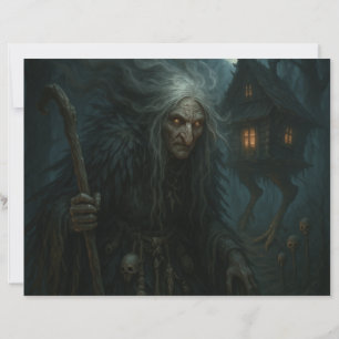 Folha de Papel da Floresta Encantada da Baba Yaga