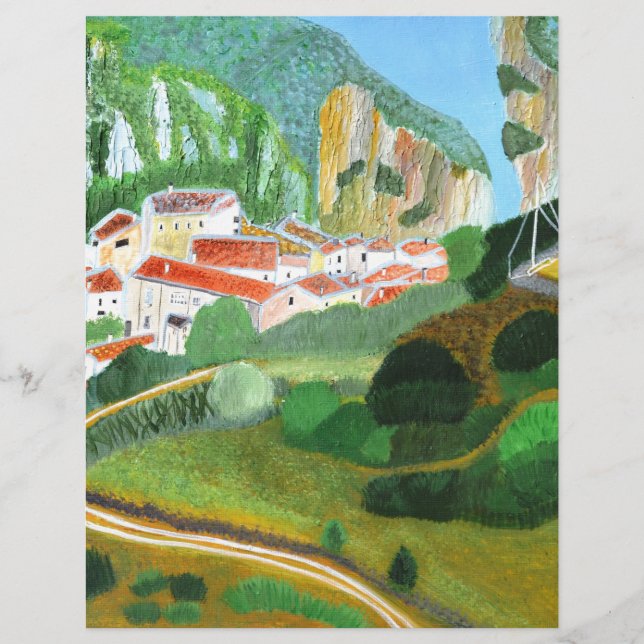 Folha de papel da Vila na Montanha (Frente)