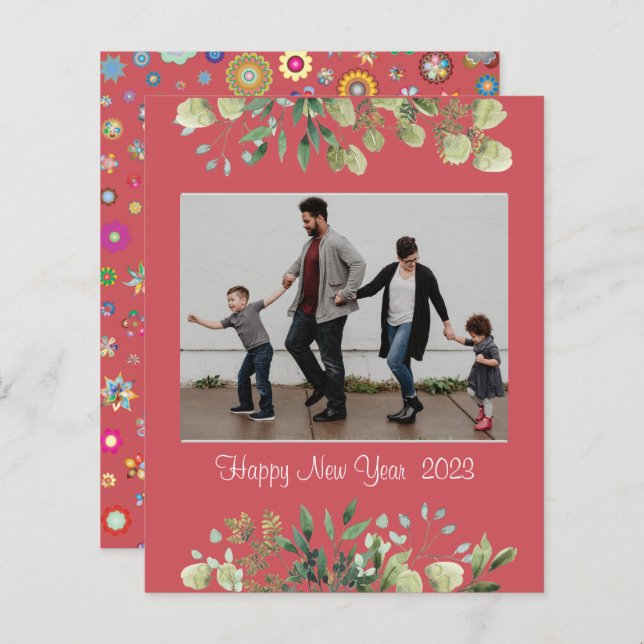 Folha de Papel de Ano Novo (Frente/Verso)