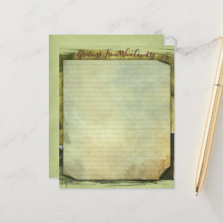 Folha de Papel de carta 4.5''x5.6'' do país do vin