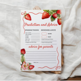 Folha de Papel de Cartão de Jogo de Previsões e Co