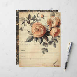 Folha de papel de Diário de Lixo Rosa de Peachy