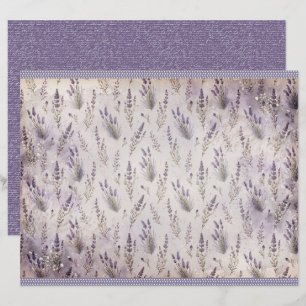 Folha de Papel de Diário Lavanda Vintage