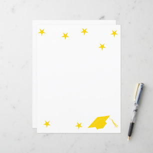 Folha de Papel de Graduação das estrelas amarelas