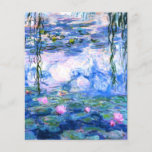Folha de papel de lírios cor-de-rosa monet<br><div class="desc">Uma folha de papel de 4, 5"x5, 6", de cor rosa monet, com lindos lírios de água rosa flutuando em um lago azul calmo com almofadas de lírios. Um presente de Monet excelente para fãs do impressionismo e da arte francesa. Inimpressionismo sereno na natureza com lindas flores e paisagem de...</div>