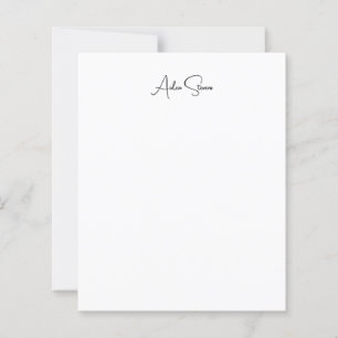 Folha de papel de nome minimalista simples e elega