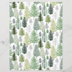 Folha de papel de pinheiro de inverno