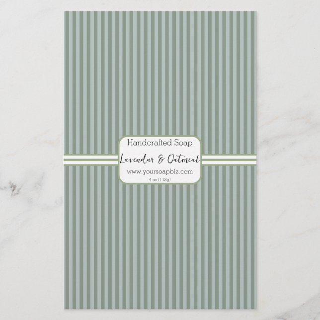 Folha de Papel de Quebra de Sabão Vertical Verde (Frente)