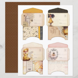 Folha de Papel de Revista Vintage Abelha Melífera