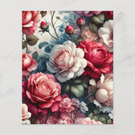 Folha de Papel de Scrapbook Charme Floral Rosa Ate