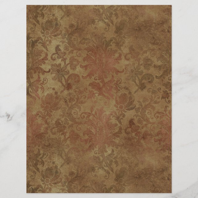 Folha de Papel de Scrapbook Gótico de Outono Assus (Frente)