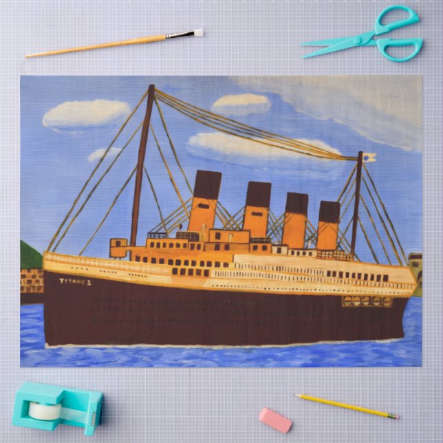Folha de papel de seda Titanic Navio (Arte )