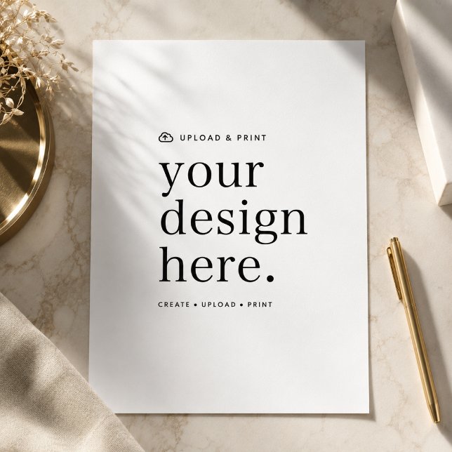 Folha de Papel | Design Carregado 8.5x 11 Carta US (Totally custom stationery template with your unique style!)