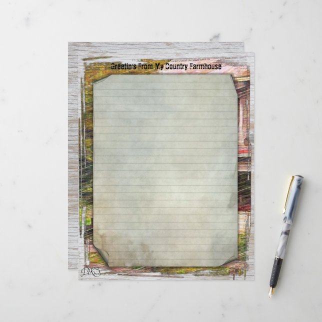 Folha de papel do My Country Farmhouse 8,5x11 (Frente/Verso In Situ)