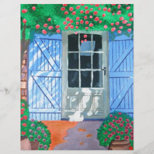 Folha de papel do pátio da fazenda francesa