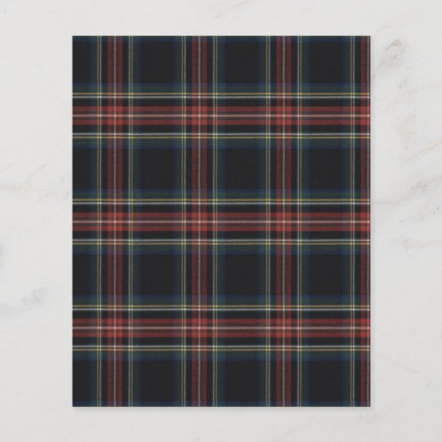 Folha de papel do Tartan preto (Frente)