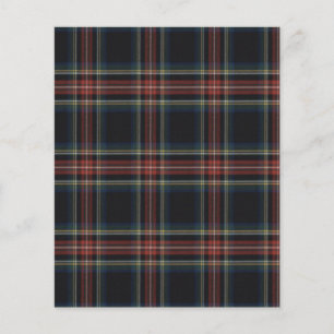 Folha de papel do Tartan preto