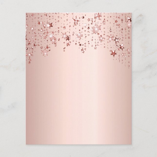 Folha de papel estrelas rosa dourado (Frente)