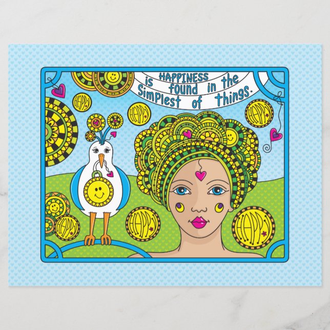 Folha de papel Felicidade_Plana 11"x8.5 (Frente)