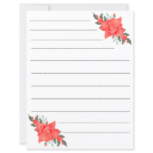 Folha de Papel Floral Elegante Rosa