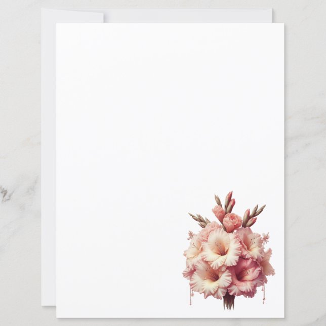 Folha de papel Floral Gladiolus (Frente)