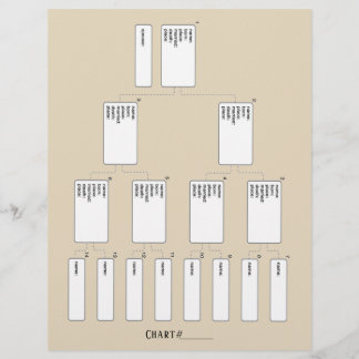 Folha de Papel Genealógico de 5 Gerações