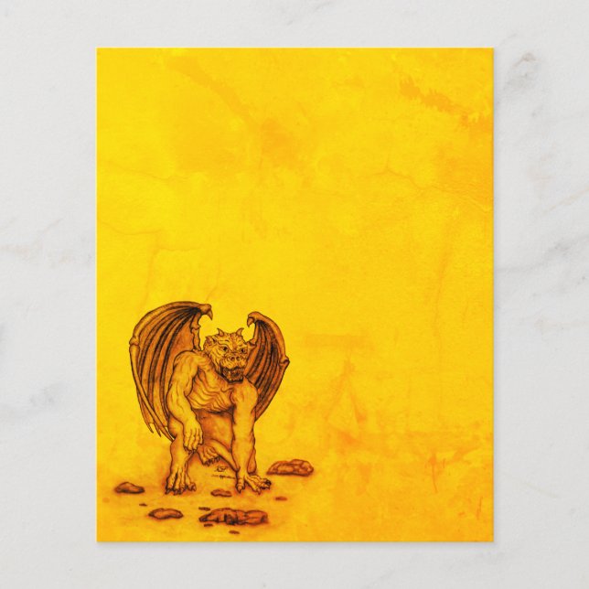 Folha de Papel Golem Gargoyle (Frente)