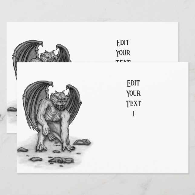 Folha de Papel Golem Gargoyle (Frente/Verso)