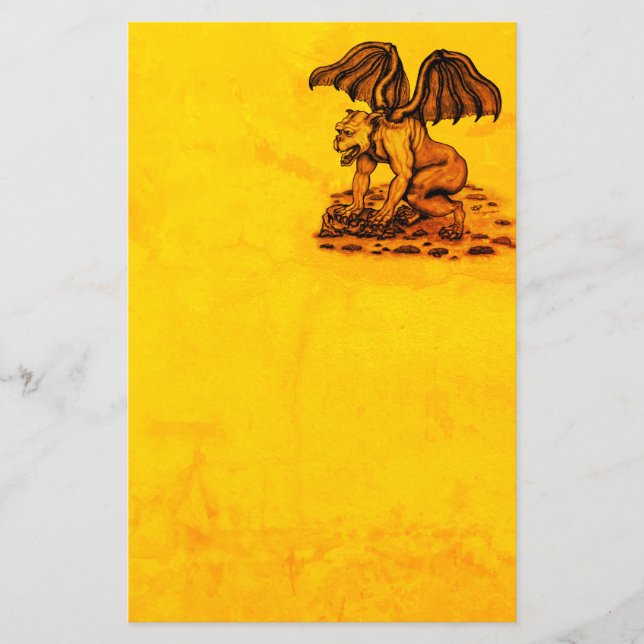Folha de Papel Golem Gargoyle (Frente)
