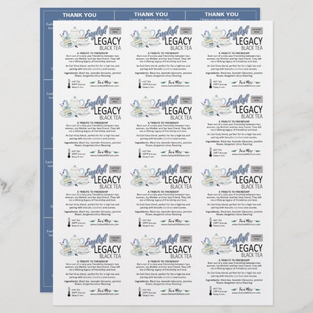 Folha de papel Inserções de Exemplo Pequeno Quadra (Frente/Verso)