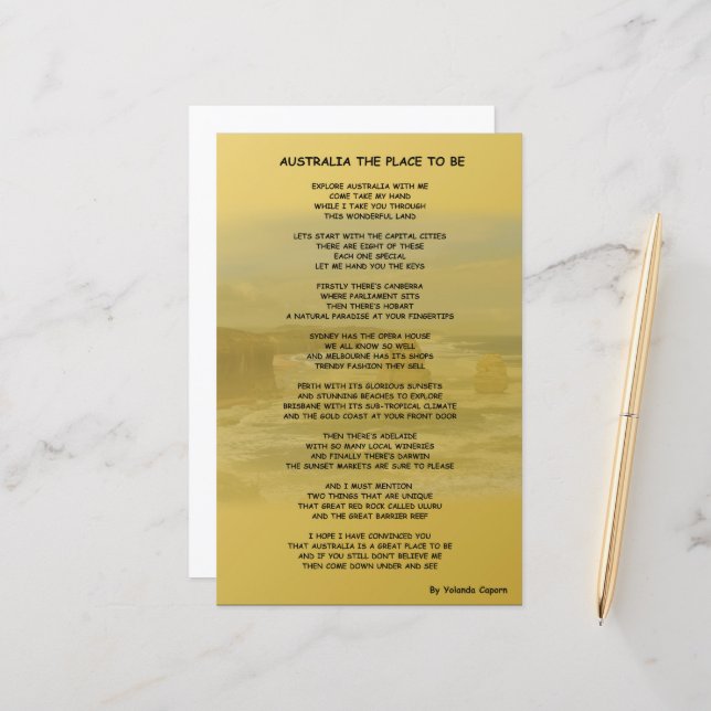 Folha de papel Local para Ser (Frente/Verso In Situ)