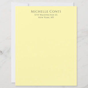 Folha de Papel Moderno Elegante Minimalista de Cor