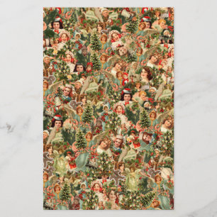 Folha de papel Natais vintages