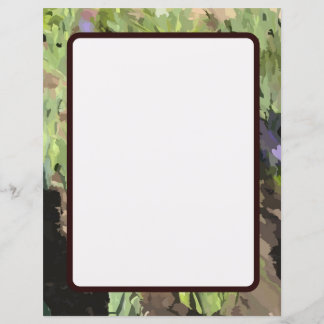 Folha de Papel Personalizada Floral abstrato Verde