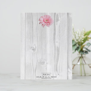 Folha de Papel Personalizado Rustic Gerber Daisy