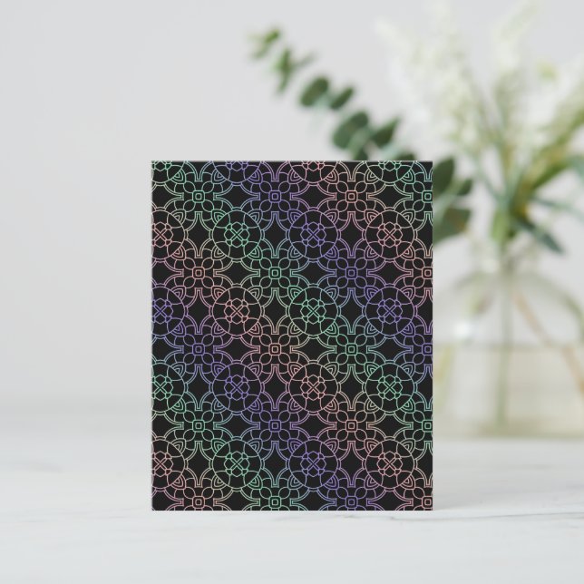 Folha de papel plana de 4,5" x 5,6" com gradiente  (Em pé/Frente)