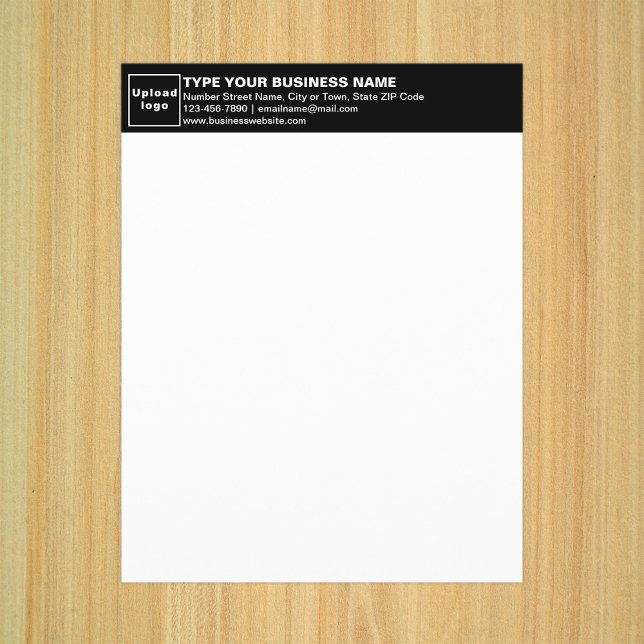 Folha de Papel Preta da Empresa (Business black letterhead on paper sheet.)
