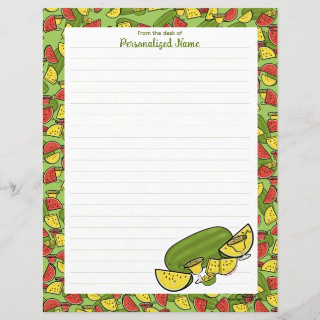 Folha de papel revestido de cor amarela com moldur (Frente)