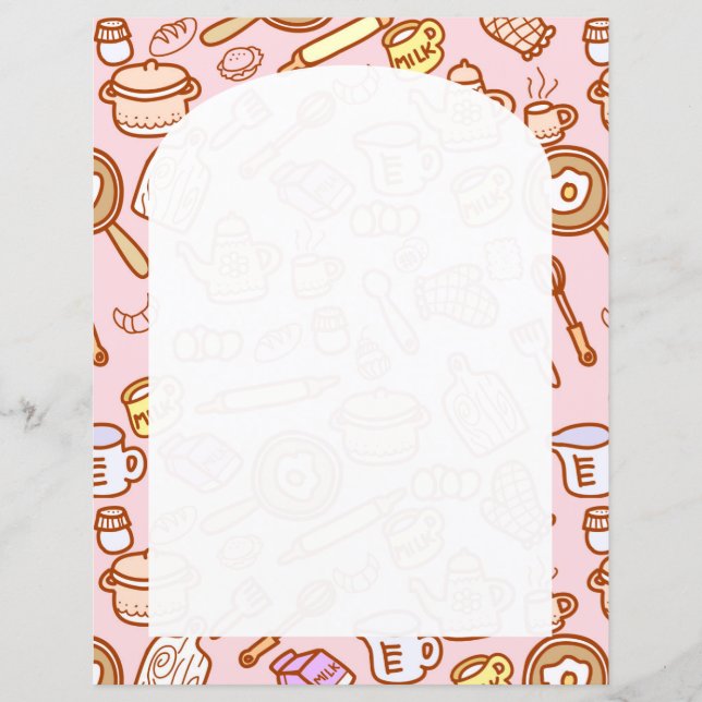 Folha de papel rosa de cozinha em branco (Frente)