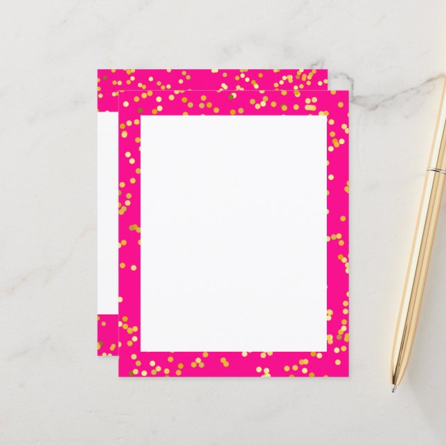 Folha de papel rosa e amarelo (Frente/Verso In Situ)