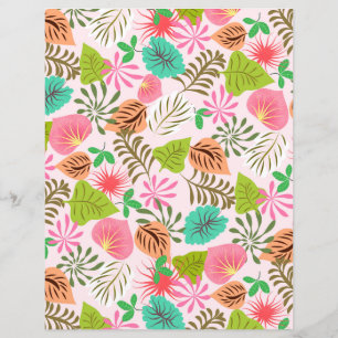 Folha de Papel Rosa Florestal Tropical