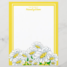 Folha de Papel Sem Linhas Amarelo-Branco Feliz