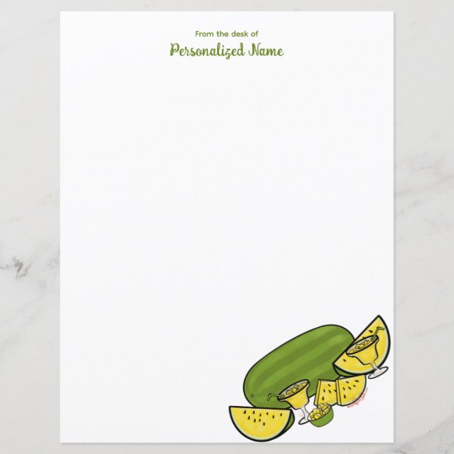 Folha de Papel Sem Linhas Amarelo Solar (Frente)