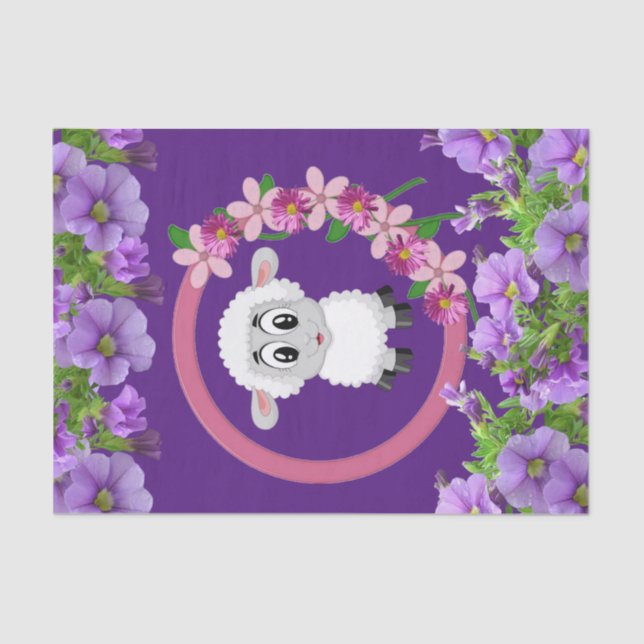 Folha de Papel Tecidual Roxo (Frente )